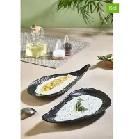 Asir - Serviceplaatset - Zwart - 27 x 14 cm - 2 Stuks