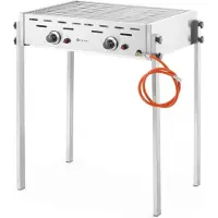 Hendi Roast-Master Pro gasbarbecue – 11,6kW – 2 branders – 790x560x900 mm – roestvast staal