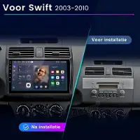 Junsun autoradio - Geschikt voor SUZUKI SWIFT 2003-2010 Navi GPS Andriod 15 Carplay & Andriod Auto WIFI BT FM RDS DSP SWC 2+64GB | 2DIN Stereo Plug & Play & Hands-Free