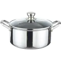 Cheffinger , Soeppan 28 cm, 8 l, met antiaanbaklaag en deksel, Zilver