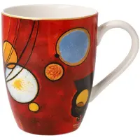 Goebel - Wassily Kandinsky | Koffie / Thee Mok Zwaar rood | Beker - porselein - 400ml - 2 stuks
