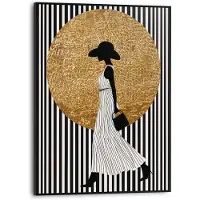 Reinders Schilderij Walking Lady - 40 x 30 - Hout -