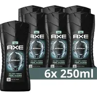 Axe 5-in-1 Douchegel - Apollo - 6 x 250 ml - Voordeelverpakking