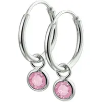 The Jewelry Collection oorhangers zirkonia zilver gerhodineerd