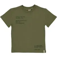 LEVV Little T-shirt groen Jongens Katoen Ronde hals Tekst - maat 92