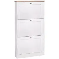Loft 24 Heide-Schoenenkist - 3 Kleppen - Wit Houtlook