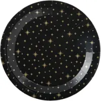 Paper Dreams Party table ware - Plates black/gold
