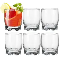 Excellent houseware Drinkglazen Tumblers Odessa - transparant glas - 6x stuks - 245 ml - waterglazen - sapglazen