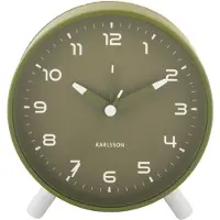 Karlsson Wekker Orgullo - Army green - 11x11x12cm - Modern - Wekker voor slaapkamer - Wekkers - Vaderdag - Vaderdagcadeau - Vaderdag cadeautje voor hem