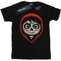 Disney Heren Coco Miguel Skelet Gezicht Hood T-Shirt (Zwart)