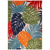 Muratap Binnen en buiten vloerkleed floral outdoor laagpolig tapijt 80x200 cm