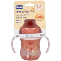 Chicco Perfect Beker 200 ml 12m+ - Anti-lek leerbekertje - Roos 1 St Beker