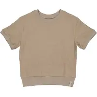 LEVV Little T-shirt taupe Bruin Meisjes Polyester Ronde hals Effen - maat 104