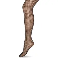 Bonnie Doon Visnet Panty Zwart Dames maat L/XL 40/42 - Netpanty - Fishnet Tights - Visnet Patroon - Comfortabele Pasvorm - Stevig Materiaal - Super Elastisch - Doorschijnend - Black - BN751994.101