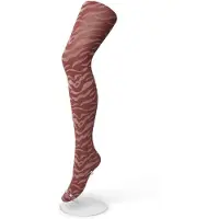 Bonnie Doon Dames Panty met Zebra Print 100 Denier maat S/M Oud Roze - Uitstekend Draagcomfort - Zebraprint - Dierenprint - Gladde Naden - Perfecte Pasvorm - Mesa Rose - BP211902.280