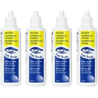 Eye fresh No Rub - Alles-in-één Lenzenvloeistof - 4 x 250 ml - Geen wrijven nodig - voor Zachte contactlenzen - Geschikt voor Gevoelige Ogen