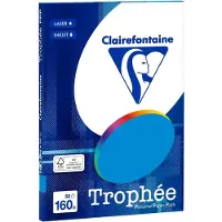 Clairefontaine Caribbean blauw A4 Gekleurd papier 160 grams (50 vel)