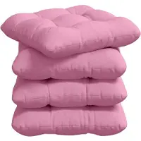 vidaXL Zitkussens 4 pcs Stof Roze 40 x 40 x 12 cm