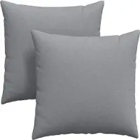 vidaXL Zitkussens 2 st Stof Lichtgrijs 80 x 80 cm