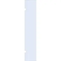 Brauer Wand 50cm helder glas enkelzijdige uitsparingen