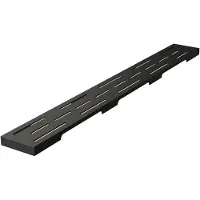 Brauer Douchegootrooster StanGrid Zwart Standaard tbv Douchegoot STD/W/PS 60x7 cm