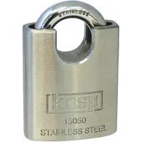 Kasp K15050D Hangslot 50 mm Verschillend sluitend Zilver Sleutelslot