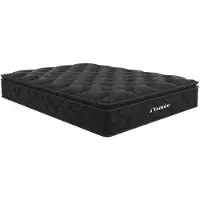 Vente-unique Set 180 x 200 cm bedbodem met opbergruimte, licht naturel + matras met pocketveren met ingebouwd dekmatras van 28 cm dik - BLACK DREAM van YSMÉE