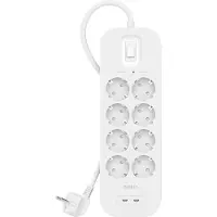 Belkin Surge Protection 8 Outlet 2 Meter Dual Usb C 30W PD Wit