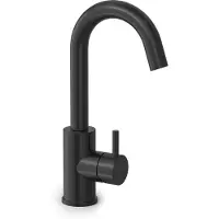 Hotbath Cobber CB004 wastafelkraan hoog met draaibare uitloop geborsteld zwart PVD