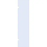 Brauer wand 60 helder glas enkelzijdige uitsparingen