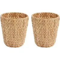 vidaXL Afvalpapierbakken 2 pcs Naturel 26 x 26 x 29 cm Waterhyacint