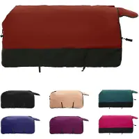 vidaXL Paardendeken Bordeaux en zwart 85 cm Polyester