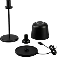 Konstsmide 7845-750 Biot USB-tafel- en wandlamp | mat zwart | voor binnen gebruik | draadloos | 8-16 uur batterijduur | 11 x 11 x 30 cm