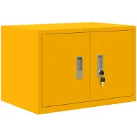 vidaXL Opbergkast Mosterdgeel 60 x 40 x 40 cm Staal