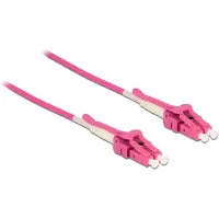 DeLOCK LC Duplex Optical Fiber Patch kabel - Uniboot / quick release - Multi Mode OM4 - paars / LSZH - 1 meter