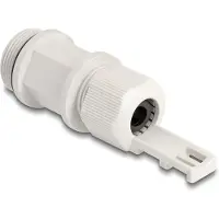DeLOCK Cable Gland M28 with cable tie fastening grey
