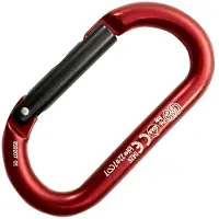Kong Italy Oval Alu Straight Gate Karabijnhaak Rood,Zwart