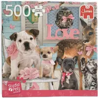 Jumbo - Puzzel - Dieren - Roze - Love - 500 stukjes - Studio Pets