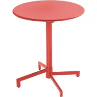 Oviala - Ronde bistro-tuintafel met opklapbaar rood blad - Palavas