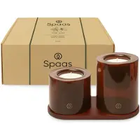 Spaas Delight Geurkaarsen Geschenkset - Premium Giftset - Basilicum en Jasmijn - Solar Spirit - circa 40u