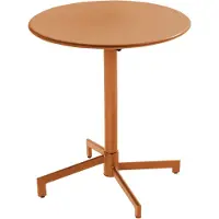 Oviala - Ronde bistro-tuintafel met karamelkleurig opklapbaar blad - Palavas