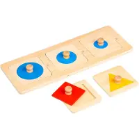 Educo Educatief speelgoed 'Eerste Vormenpuzzels' - Sensorisch speelgoed 1 jaar - Spelend leren Motoriek - Houten speelgoed