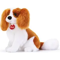 Trudi Classic Knuffel Hond King Charles Cavalier 27 cm - Hoge kwaliteit pluche knuffel - Knuffeldier voor jongens en meisjes - Bruin Wit - 16x27x30 cm maat M