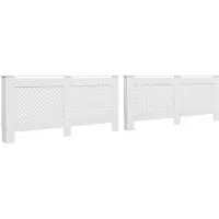 vidaXL Radiatorombouwen 2 st 172x19x81,5 cm MDF wit