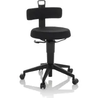 Hjh OFFICE Werkkruk / balansstoel TOP WORK FLEX stof zwart