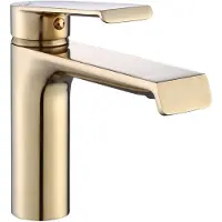 REA Wastafelkraan Hass Gold Brush Low