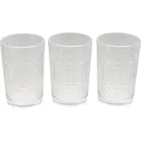 Carina Midi Tumblers Crystal Glas - Water-/whiskyglas met ruiten Patroon - Ø 6 x 10 cm - Set van 3 - Groene Doos - Kristal Glas -