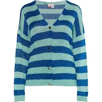IZIA Gebreid vest blauw / turquoise