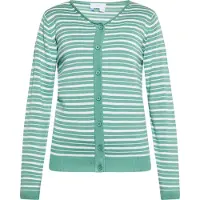 Usha Gebreid vest smaragd / wit