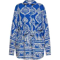 Usha Blouse blauw / wit
